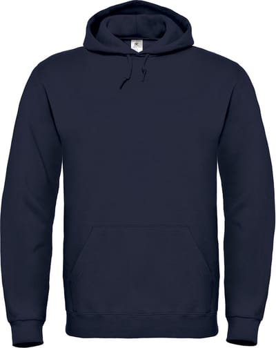Cotton Rich Hooded Sweatshirt B&C Collectie maat S Donkerblauw