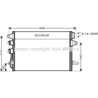 Condensator, airconditioning AVA COOLING CR5088 AVA