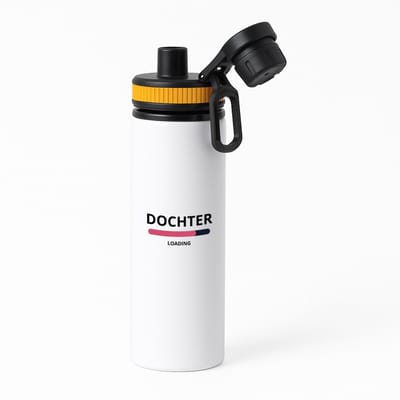 Hacebo® - dochter loading waterfles met draaidop oranje - Dochter - ochtendkoffie laden - verjaardagscadeau - verjaardag - cadeau - cadeautje voor dochter - dochter artikelen - kado - geschenk - gift - water fles - 850ML