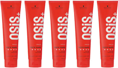 5 x Schwarzkopf OSiS+ Rock-Hard Instant Hold Glue 150ml