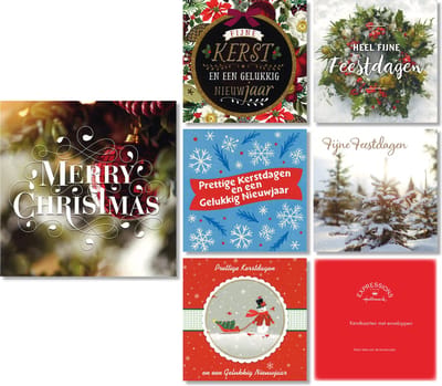 Hallmark - Expressions - 60 Kerstkaarten - Budget- Kerst - Nieuwjaar - 13 x 13 cm