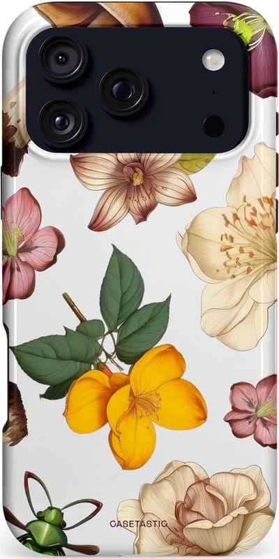 Casetastic hoesje geschikt voor Apple iPhone 17 Pro Max - MagSafe - Dubbellaagse bescherming - Betovering in het bos - Fashion Case - Wit Taupe Donkergroen Perzik