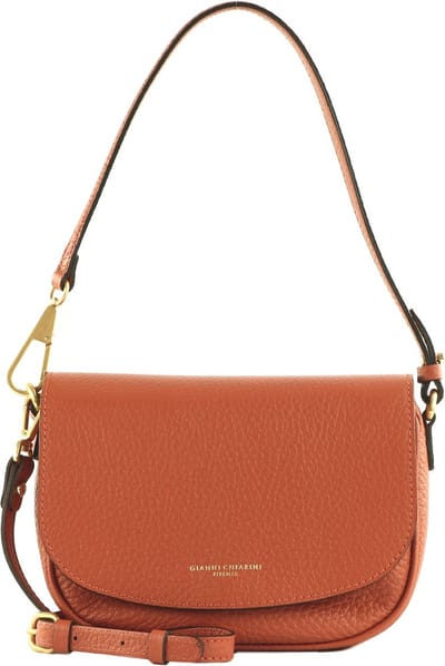 GIANNI CHIARINI Leren Schoudertas Brooke Crossbody Bag Tiger Terracotta