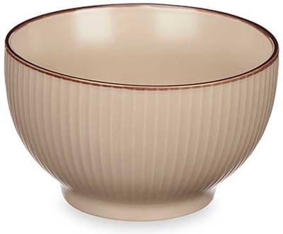 Vivalto Kommetjes/serveer schaaltjes/soepkommen - Mistique - porselein - D14 x H8 cm - beige - Stapelbaar