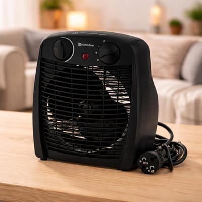Elektrische Verwarming - Compacte Kachel - Ruimte Verwarmen - Stille Werking - Tot 20 m² - Zwart
