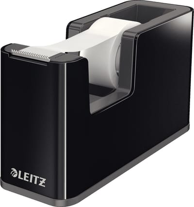 Leitz Dual Black plakbandafroller zwart 4 stuks
