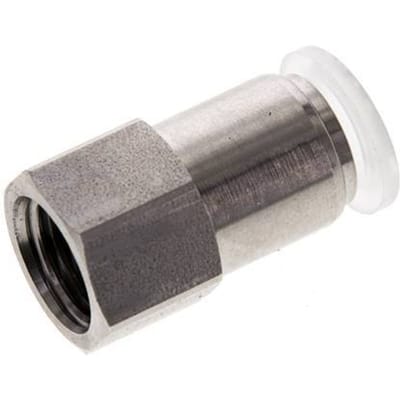 10mm x G1/4'' RVS/PA Insteekfitting Binnendraad EPDM/PTFE