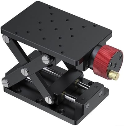 Handmatige Heftafel - Z-as Lift - Nauwkeurig Positioneren - Aluminiumlegering Constructie - 55mm Hefhoogte - Zwart