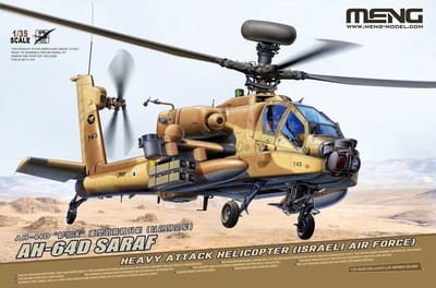 Meng Model Modelbouwpakket Vliegtuigen - MENG QS005 Boeing AH-64 Apache - AH-64D SARAF - Saraph (Fiery Winged Serpent) Plastic - 1:35 - Modelbouw