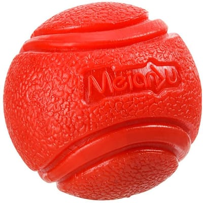 Hondenspeelgoed Rubberen Bal Bijtbestendige Bal Speelgoed voor Honden Puppy Teddy Pitbull Rode Kleur Solide Bal S-XL Huisdierbenodigdheden S-5CM red