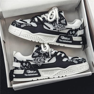 INS Heren Luxe Hardloopschoenen Ademend Skateboard Schoenen Chunky Comfortabele Casual Sneakers Heren Tenis Masculino Schoeisel Mannelijk 39