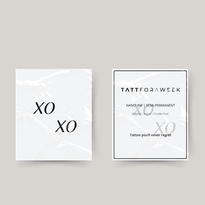 Tijdelijke matching tattoo xo xo | Neptattoo volwassenen | Tijdelijke tattoo voor volwassenen | Temporary tattoo | Plaktattoos voor volwassenen | Neptattoos | Probeer zorgeloos een tattoo | tattforaweek