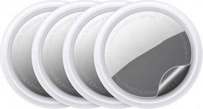 KELERINO. Screenprotector geschikt voor Apple Airtag - Beschermfolie - TPU - 4-pack