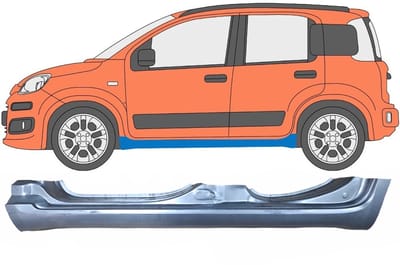 Volledige dorpel voor Fiat Panda 2012- / Links