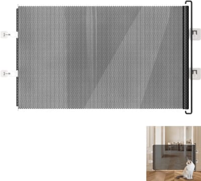 1 stuk - Veiligheidshekje voor kinderen – Uitschuifbaar kattenhek - hekken - voor trappen, gangen, terrassen, veranda's, tuinen, balkons, badkamers - 40×125cm - z