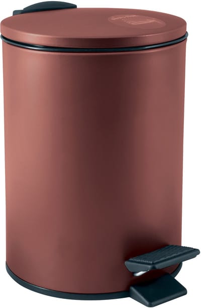 spirella Pedaalbak 3L - ADELAR - Adelar Pedaalbak 3L - Softclose Prullenbak met Uitneembare Binnenemmer - Mat Staal - 16,8 x H 25 cm - Berry