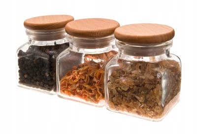 3x Glazen Kruidenpotjes 125 ml met Houten Deksel - Praktisch en Stijlvol
