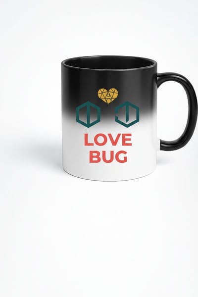Magische 'LOVE BUG' Mok - Hittegevoelige Thermische Mok met Liefdesontwerp