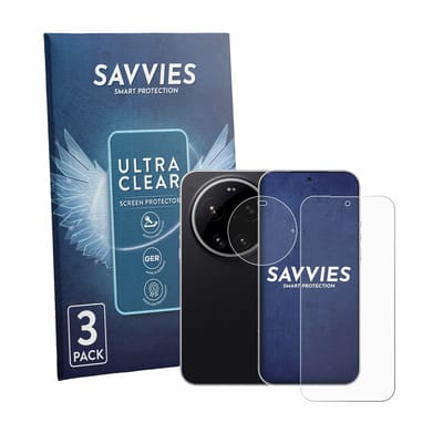 Savvies - Screenprotector voor Xiaomi Leica Leitzphone (Voor+Camera) - Folie Beschermfolie transparant 6 Stuks