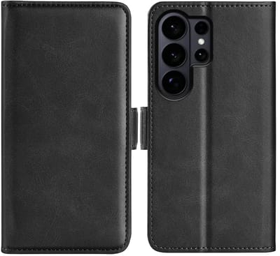 MobyDefend Hoesje - Geschikt voor Samsung Galaxy S26 Ultra - Luxe Wallet Book Case (Sluiting Zijkant) - Zwart