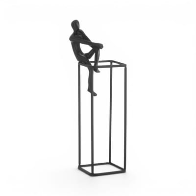 Dulaire Beeldje Mens Denkend Zwart 40 cm