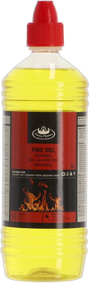 Fancy Flames Vuurgel/brandgel - 1 liter - gelhaarden/vuurpotten - binnen en buiten
