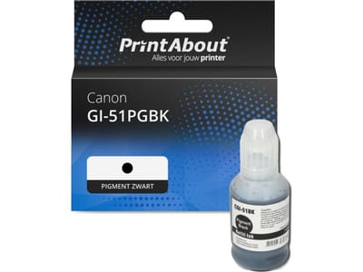 PrintAbout huismerk Inktcartridge GI-51PGBK Pigment zwart Geschikt voor Canon