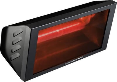 Helios Radiant Black | 2000 Watt | Terrasverwarming / patioverwarming / Terras straler met 300 cm aansluitsnoer, PRG-EH2000W2BK