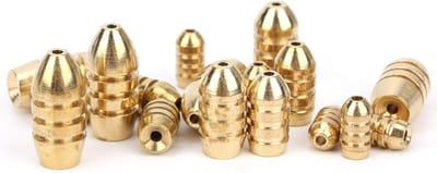Vislood Set - Koperen Gewichten - Hengelsport Accessoires - Corrosiebestendig Materiaal - 25 Stuks - Goud