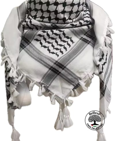 Belleze® Palestina Shemagh | Keffiyeh Sjaal | Free Palestine | 125x125 cm | Met Kwastjes | Hoge Kwaliteit PLO Sjaal