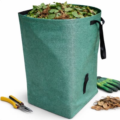 Cheqo® Tuinafvalzak - Tuinzak - Tuinafval Zak - Tuinafvalzak Opvouwbaar - Opvouwbare Tuinafvalzak - Tuinafvalzak Groen - Groene Tuinafvalzak - Tuinzak Groen - Groene Tuinzak - Tuinafvalzak Met Bodem