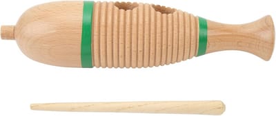 Visvormig Guiro - Percussie Instrument - Muziek Maken - Eenvoudige Bediening - 20 x 6 cm