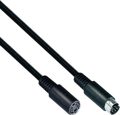 S-Video / S-VHS video verlengkabel / zwart - 1 meter