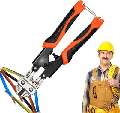 Kabelschaar Zwaar Belastbaar - Staalkabel Kniptang - Diverse Klusjes - Ergonomisch Handvat - 20 cm - Zwart