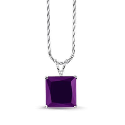Montebello Ketting Vana Purple - 925 Zilver Gerhodineerd - Ø10mm - 42cm