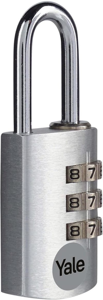 Yale - Aluminium Hangslot met Cijferslot - 20 mm - Zilver