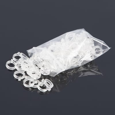 100 Pièces Élastiques pour Pellets de Pêche pour Appâts Élastiques Transparents Élastiques pour la Pêche à la Carpe white