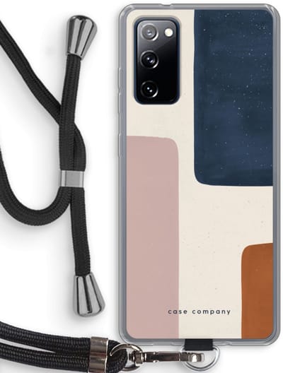 Hoesje met koord geschikt voor Samsung Galaxy S20 FE / S20 FE 5G hoesje met Koord - Geo #5 - Telefoonhoesje met Zwart Koord - Bescherming aan alle Kanten en Over de Schermrand