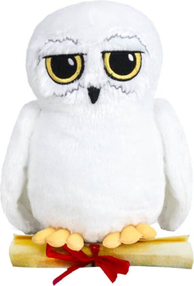 Hedwig met Brief - Harry Potter Pluche Knuffel 20 cm {Warner Bros Disney Plush Toy | Speelgoed Magische Knuffelpop Knuffeldier voor Kinderen Jongens Meisjes | Ron Weasley, Hermione Granger, Voldemort, Hagrid, Snape, Dumbledore, Dobby - Witte Uil }