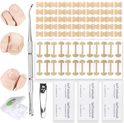 Professionele Set voor het Corrigeren van Ingroeiende Teennagels, Inclusief Pedicure Tool en Teennagelvijl, Ademend Plakband voor Teennagelpijn en Ontstekingpreventie