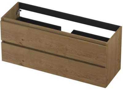 INK - Onderkast 2L Greeploos Houten Keerlijst Fineer - 1200x400x520 Mm - Natur Fineer