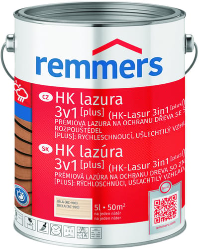 Remmers HK-Lazuur 3in1 [PLUS] - Wit - 5 liter