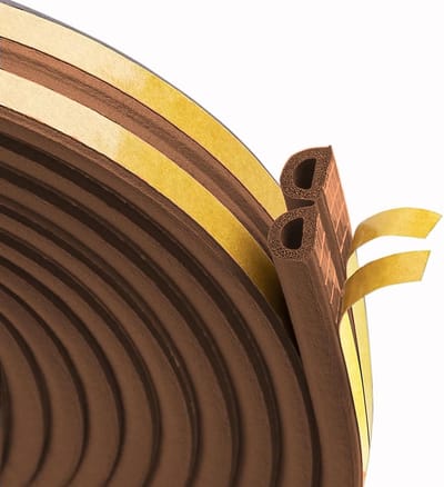 Dichtband voor Deuren en Ramen - Geluidsisolatie, Anti-Collisie en Rubber Schuimstrip 10 m Bruin