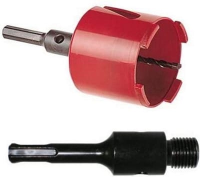Krachtige 82mm Dozenboor Set voor Droog Boren in Steen - Inclusief Adapters en Centreerboor!