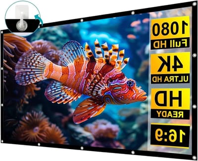 Projectiescherm Buiten - Draagbaar Scherm - Thuisbioscoop Creëren - Kreukvrij Polyester - 200 inch - Wit