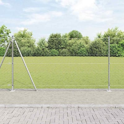 vidaXL - zeshoekig - gaashek - met - betonnen - voetstuk - 10 - x - 1,2 - m - Mesh