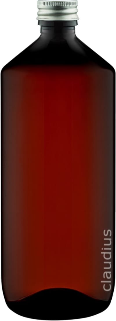 Lege Plastic Fles 500 ml amber met Aluminium dop - set van 10 stuks