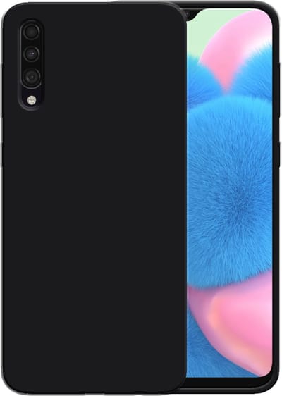 Smartphonica Siliconen hoesje voor Samsung Galaxy A30s / A50 / A50s case met zachte binnenkant - Zwart geschikt voor Samsung Galaxy A30s;Samsung Galaxy A50;Samsung Galaxy A50s