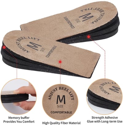 Golden crown - Verstelbare inzetstukken - Hielverhogingen - Orthopedisch comfort - Kleur zoals afgebeeld - Inlegzolen voor extra hoogte - Geschikt voo