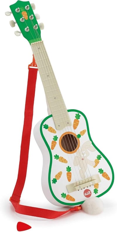 Akoestische gitaar - Muziekinstrument - Muziekontwikkeling kind - Zachte stof inzetstukken - N.v.t. - Veelkleurig